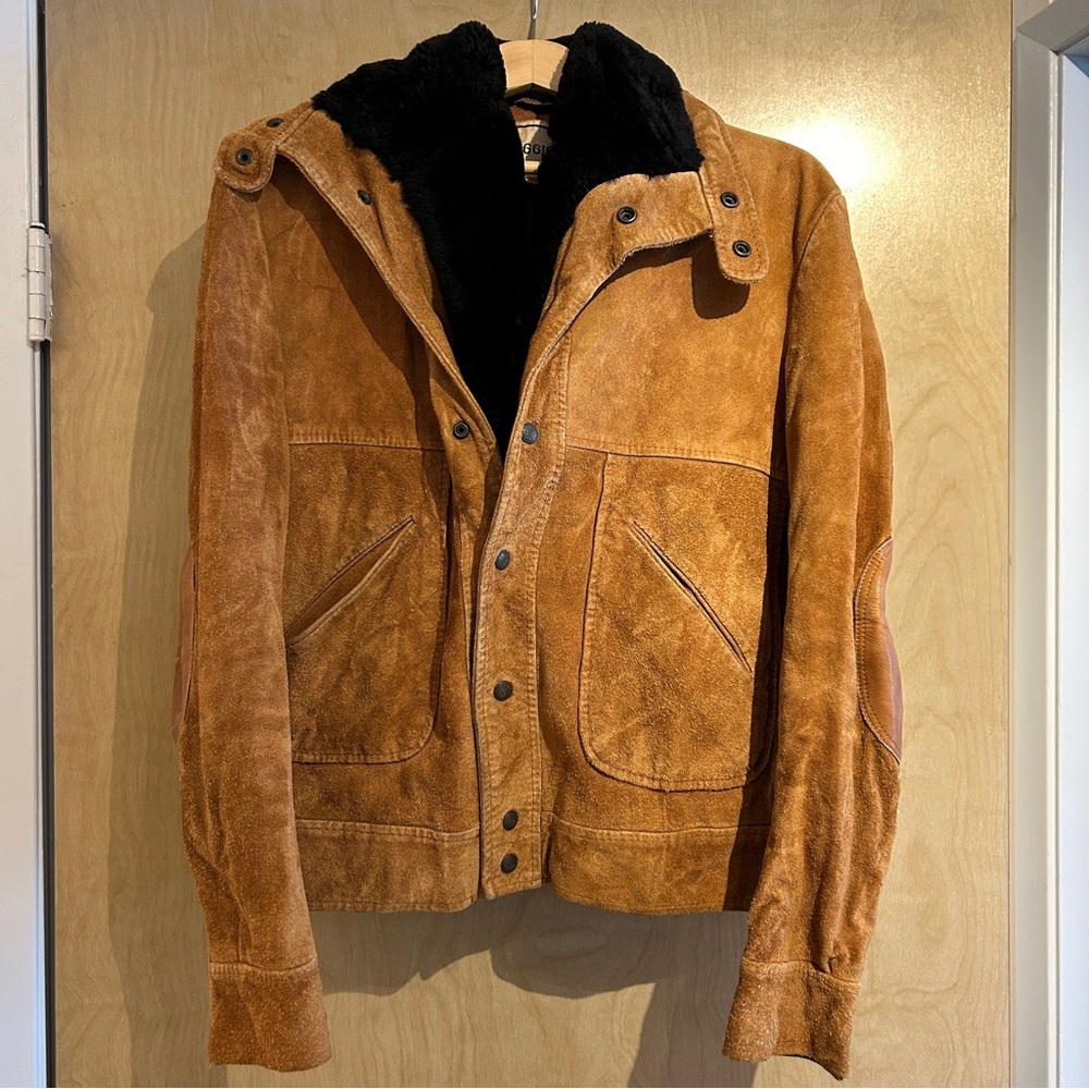 J. Riggings vintage suede and leather jacket in camel, size 42